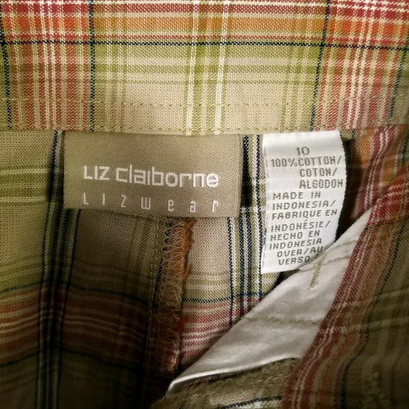 Liz Claiborne Vintage plaid shorts - Picture 2 of 6